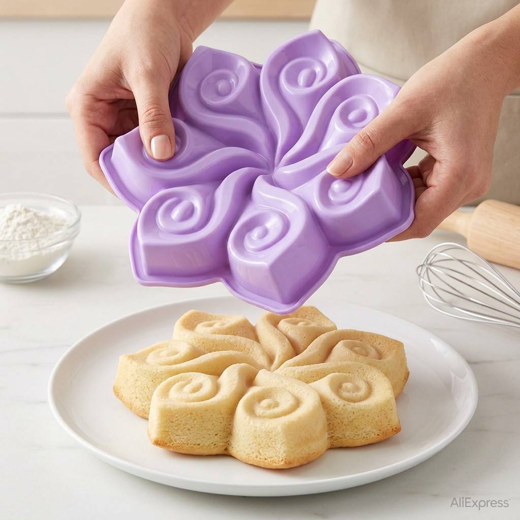 Large Flower Silicone Cake Mol - Kitchen Appliances Packages 评论和价格