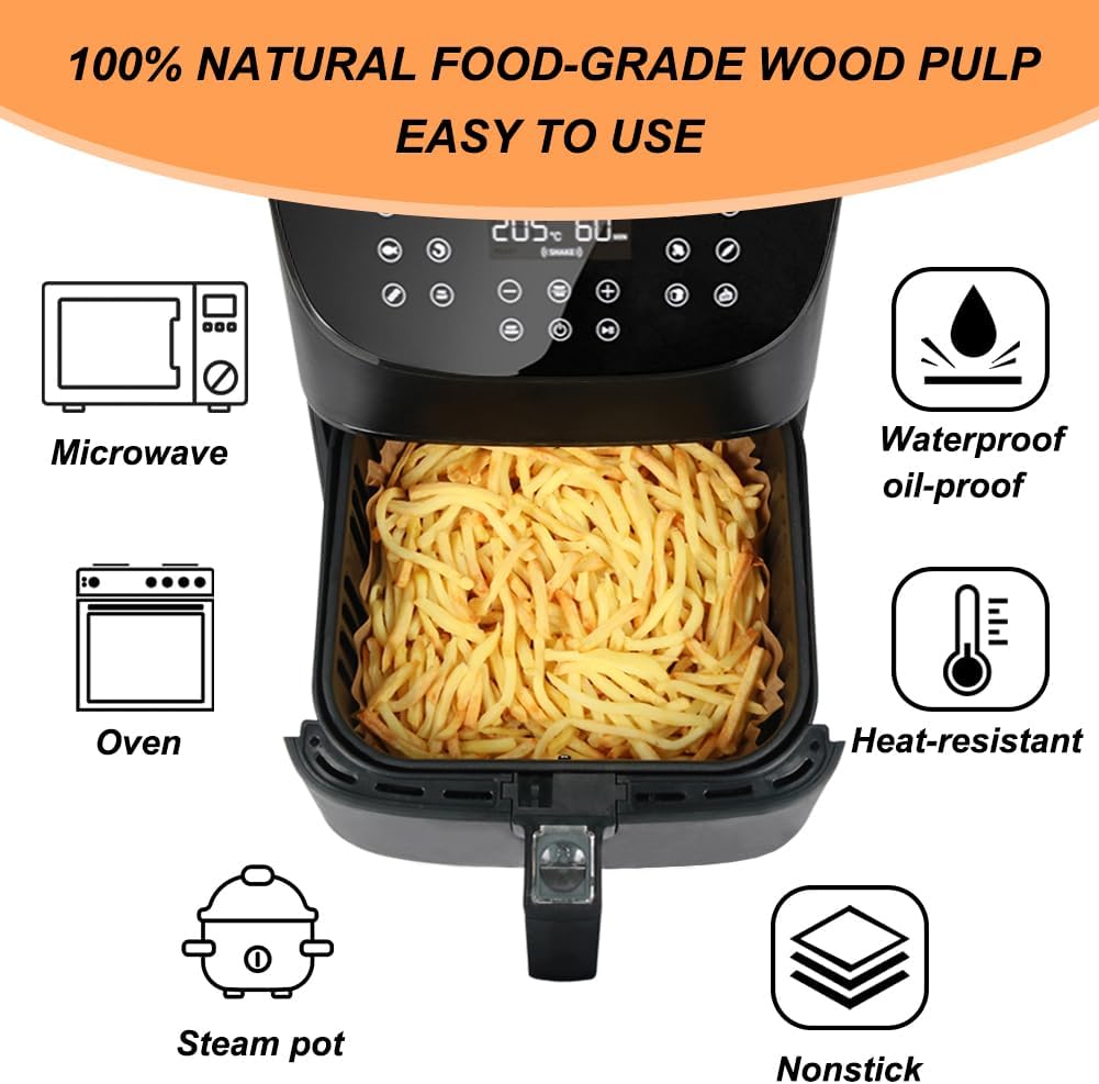 100Pcs 23cm XXL Square Hot Air - Air Fryer 5L Digital 评论和价格